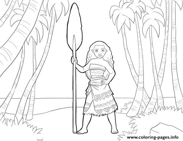 Moana Disney In The Forest  coloring